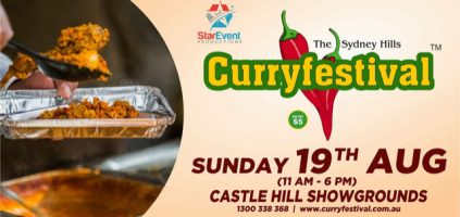 Stall at Curryfest Sunday 19th August at Castle Hill Sydney