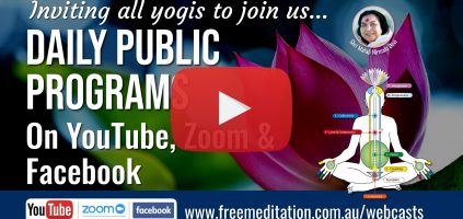 Daily public programs on YouTube, Zoom & Facebook