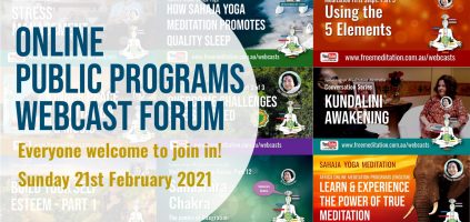 Online Public Programs Webcast Forum – Sunday 21st February 2021