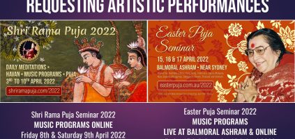 Inviting musicians and all artists for Shri Rama and Easter Pujas – March 2022