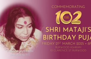 Invitation to Shri Mataji’s Birthday Puja – Burwood Ashram 21 March 2025