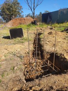 Footings for the new Shed and Workshop building