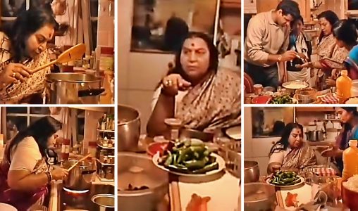 HH Shri Mataji Cooking with the Yogis