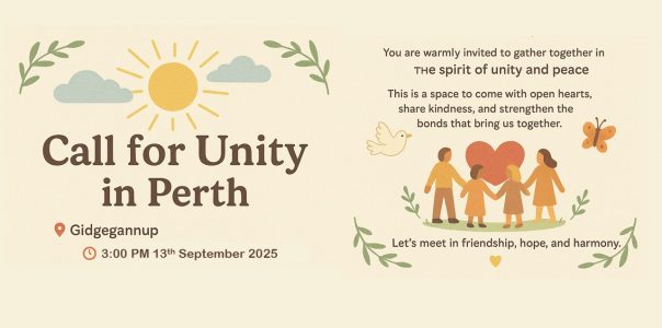 A call for Unity in WA – Collective meeting Saturday 13th September 2025