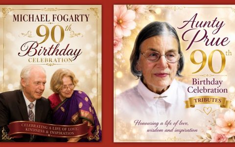 Appreciation of Uncle Michael and Aunty Prue on their 90th Birthday – 19th July 2026